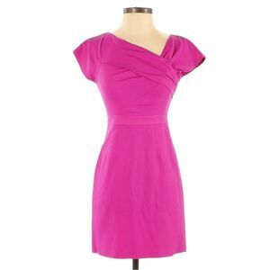 NWT J. Crew Wool Origami Sheath Dress Berry Fuchsia Career Professional Size 0